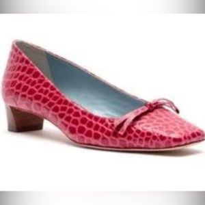NIB Frances Valentine Mary Croc Embossed Pump 6 (Berry)